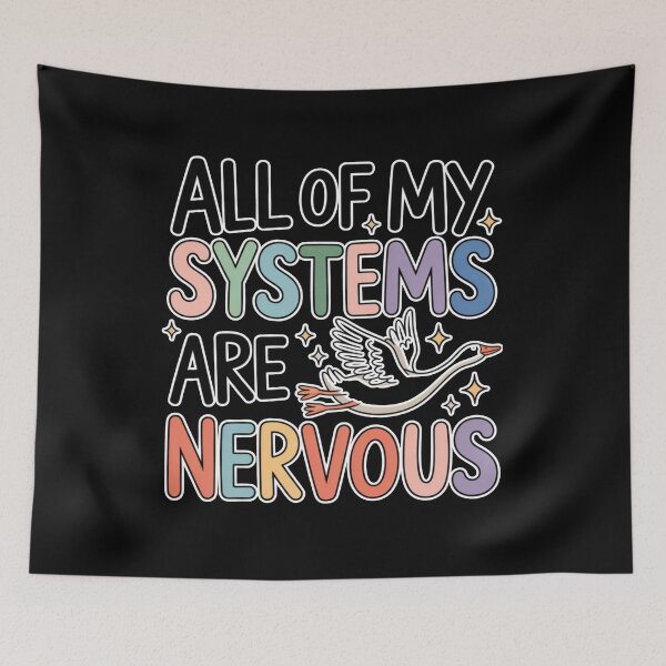 Item preview, All Of My Systems Are Nervous High Functioning Anxiety Cute Bird designed and sold by Ladys-Gents.