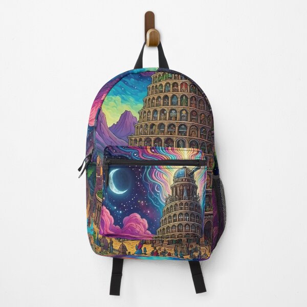 Item preview, Tower of Babel - Psychedelic Babylon Art designed and sold by Lucid Dream Pixel.