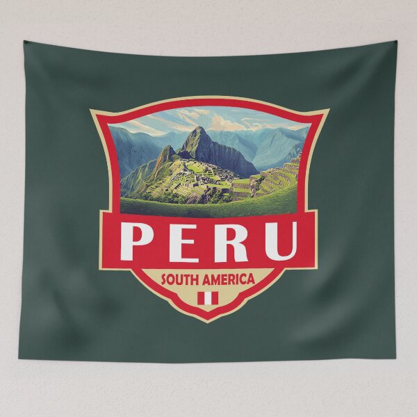 Item preview, Peru Illustration Retro Badge designed and sold by KrisSidDesigns.