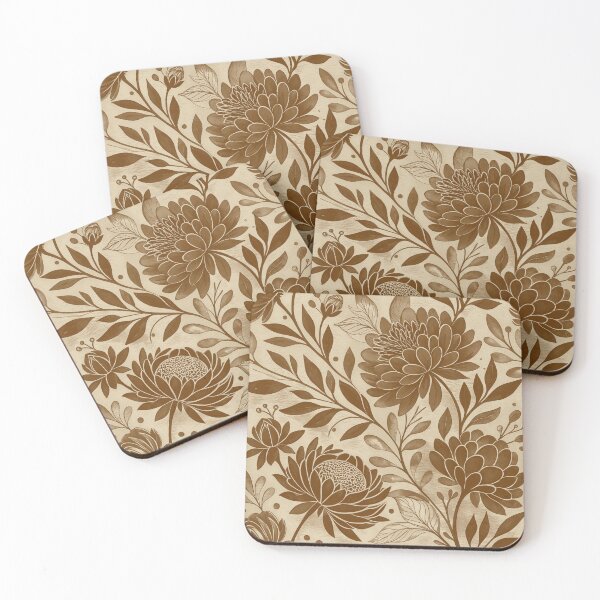 Item preview, Piony Garden Retro Boho Chic Brown designed and sold by AOCollections.