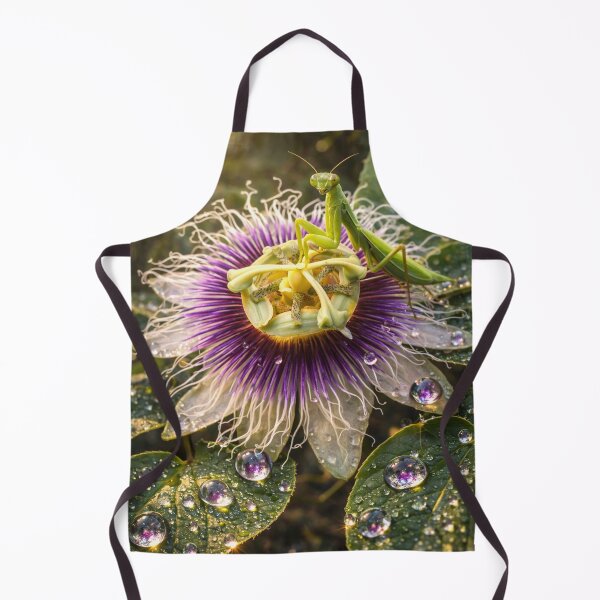 Item preview, Dewlight Guardian – Praying Mantis on Passionflower designed and sold by Kimberly Palmer.
