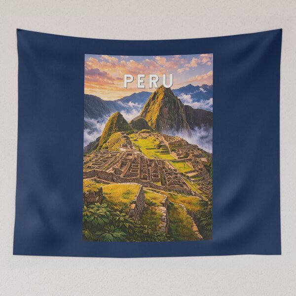 Item preview, Peru Illustration Travel Art Vintage designed and sold by KrisSidDesigns.