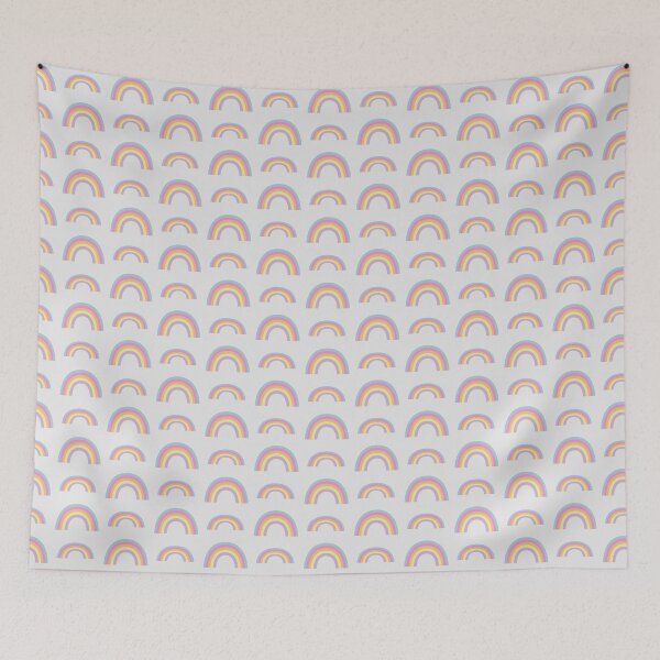 Item preview, Candy Rainbows Pattern 1 - Opal White designed and sold by Daniel Bevis Design.