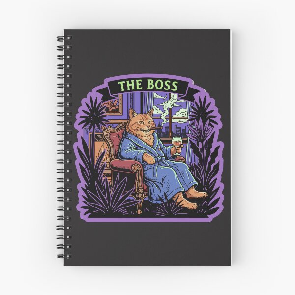 Item preview, "The Boss" Funny Mafia Orange Cat Cigar and Wine designed and sold by Cipher & Soul.