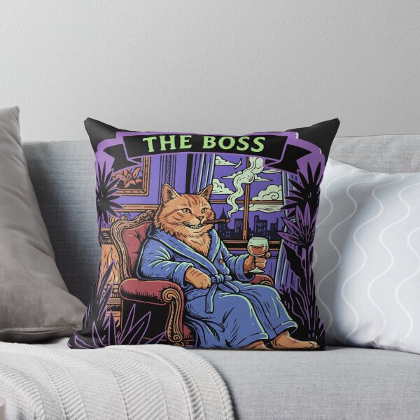 Item preview, "The Boss" Funny Mafia Orange Cat Cigar and Wine designed and sold by Cipher & Soul.