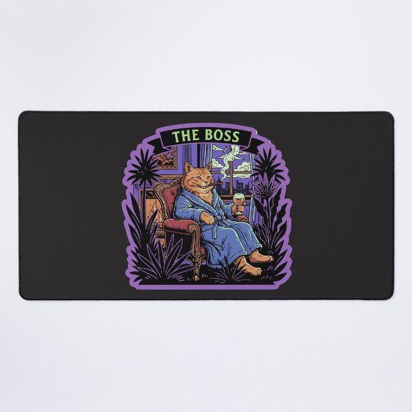Item preview, "The Boss" Funny Mafia Orange Cat Cigar and Wine designed and sold by Cipher & Soul.