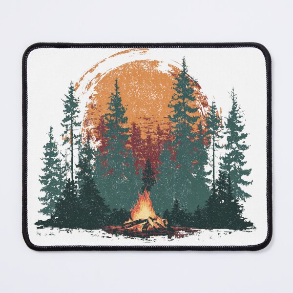Item preview, Vintage Campfire Forest Sunset – Retro Outdoor Wilderness Graphic designed and sold by GabrielTheMaker.
