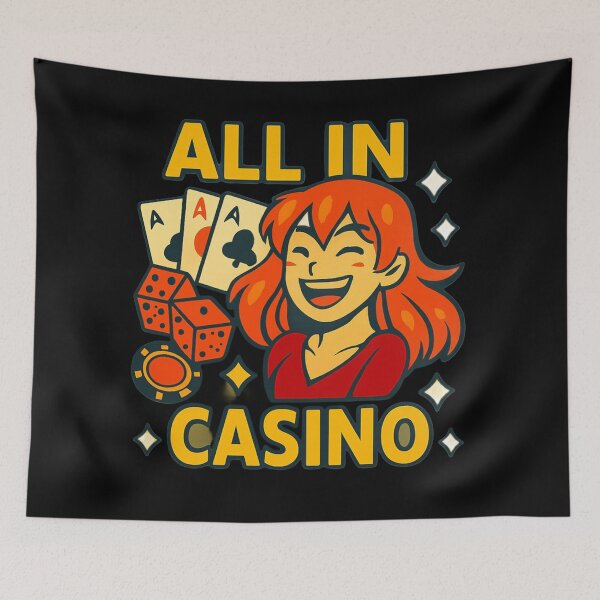 Item preview, All In Casino Shirt – Poker Gambling Tee, Lucky Cards Dice Design, Casino Lover Gift Shirt designed and sold by TKOprintdesigns.
