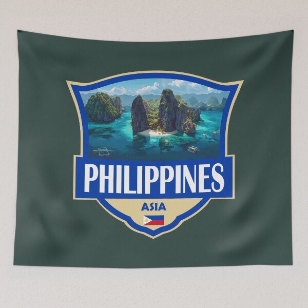 Item preview, Philippines Illustration Retro Badge designed and sold by KrisSidDesigns.