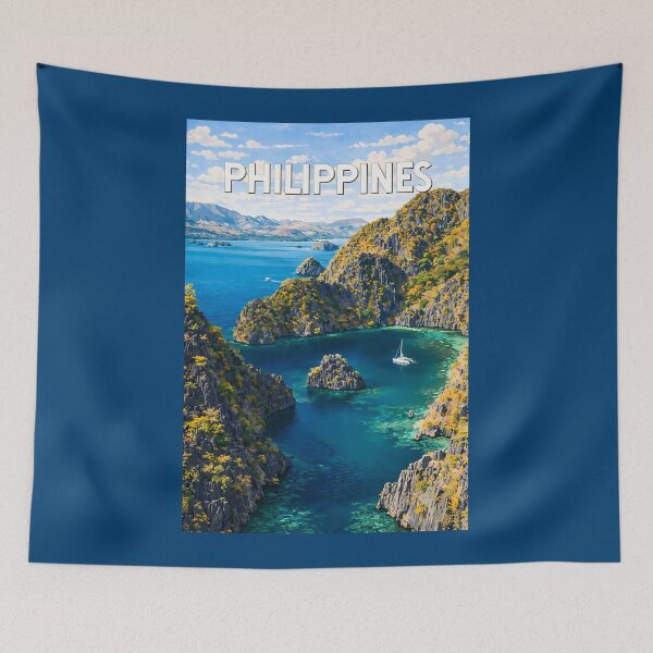 Item preview, Philippines Illustration Travel Art Vintage designed and sold by KrisSidDesigns.