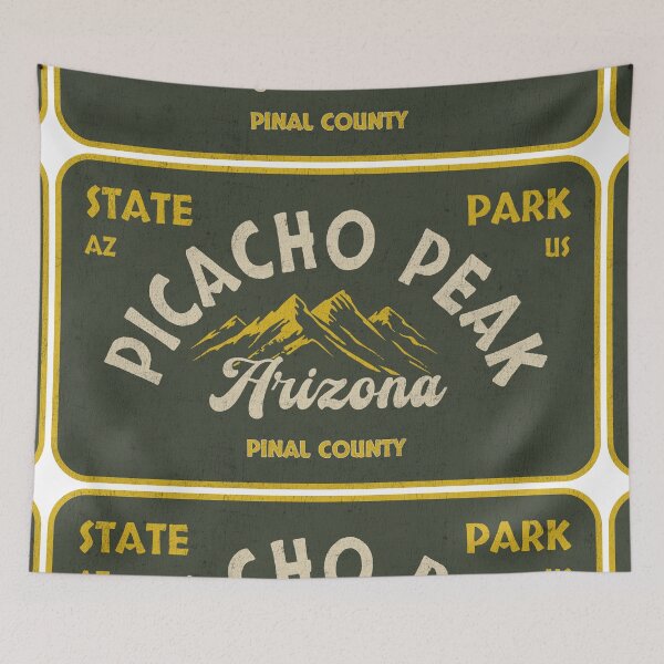 Item preview, Picacho Peak State Park, Pinal County, Arizona, badge design designed and sold by Wanderful-roads.