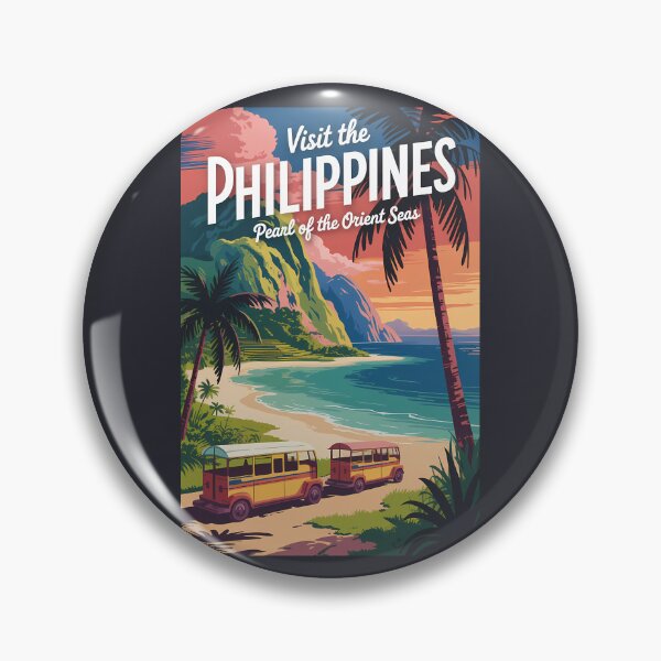 Item preview, Philippines Beach Illustration Travel Art Vintage designed and sold by KrisSidDesigns.