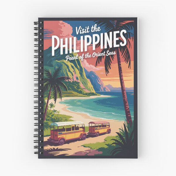 Item preview, Philippines Beach Illustration Travel Art Vintage designed and sold by KrisSidDesigns.