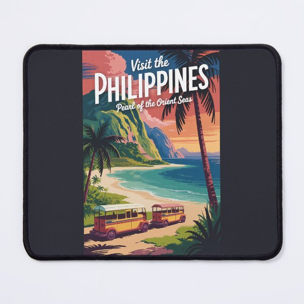 Item preview, Philippines Beach Illustration Travel Art Vintage designed and sold by KrisSidDesigns.