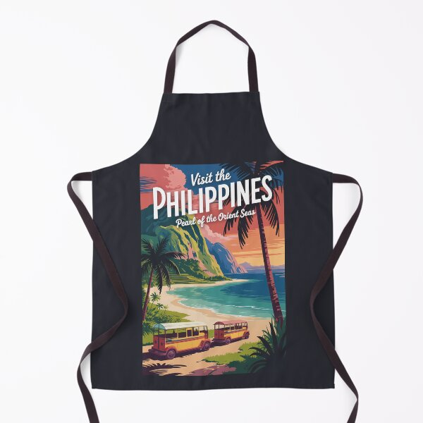 Item preview, Philippines Beach Illustration Travel Art Vintage designed and sold by KrisSidDesigns.