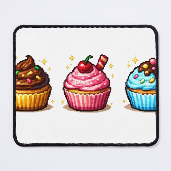 Item preview, Retro Pixel Cupcakes designed and sold by redsharkuk.