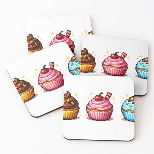 Artikelvorschau, Retro-Pixel-Cupcakes entworfen und verkauft von redsharkuk.