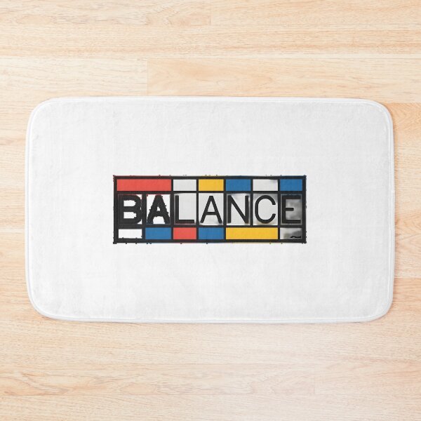 Item preview, BALANCE Mondrian Minimalist Geometric Typography Art designed and sold by Common-Standard.