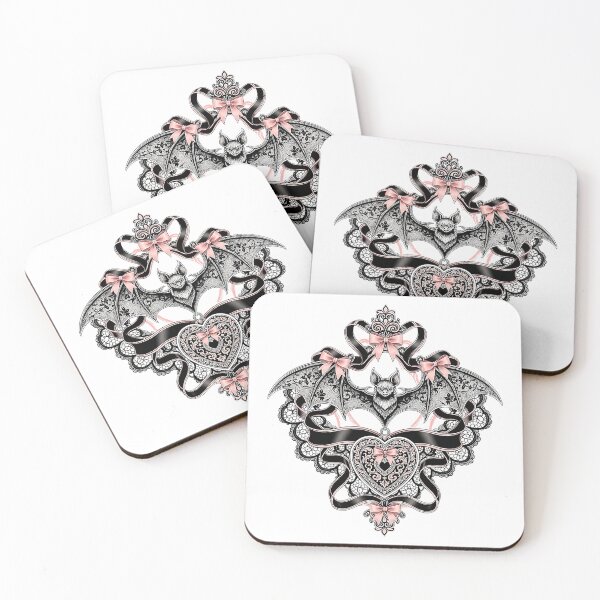 Item preview, Pastel Goth Lace Bat Heart designed and sold by SholoStudio.