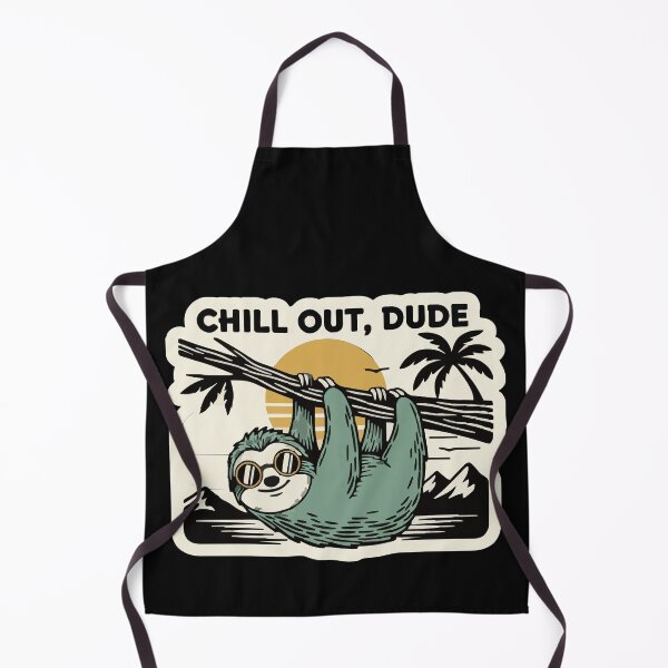 Item preview, "Chill Out, Dude" Funny Retro Sloth Sunglasses Badge designed and sold by Cipher & Soul.