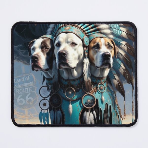 Item preview, Dark surreal three-headed desert pack Chief on the mesa designed and sold by 3DogKnight.