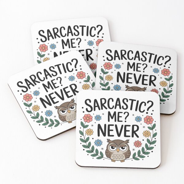 Item preview, Sarcastic? Me? Never Cute Owl Funny Introvert Attitude designed and sold by Ladys-Gents.