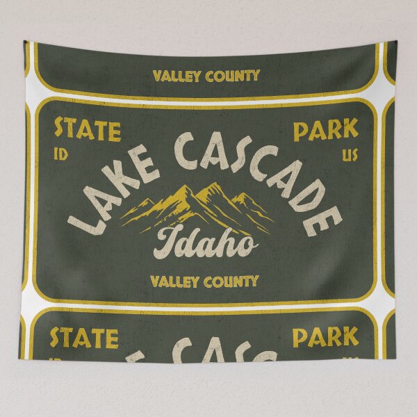 Item preview, Lake Cascade State Park, Valley County, Idaho, badge design designed and sold by Wanderful-roads.