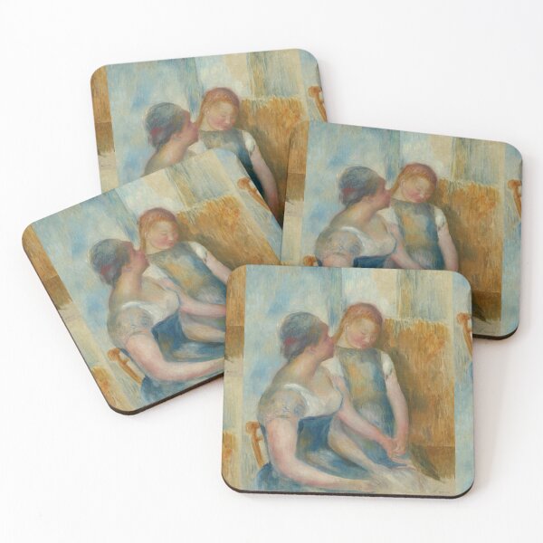 Item preview, La Conversation by Pierre-Auguste Renoir: Intimate Impressionist Portrait Poster designed and sold by artofuniverse.