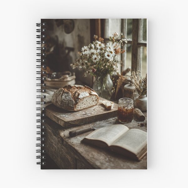 Item preview, Cozy Rustic Farmhouse Still Life with Sourdough Bread & Jam designed and sold by EK-World.