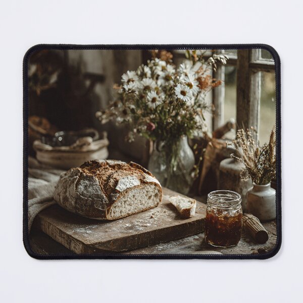 Item preview, Cozy Rustic Farmhouse Still Life with Sourdough Bread & Jam designed and sold by EK-World.