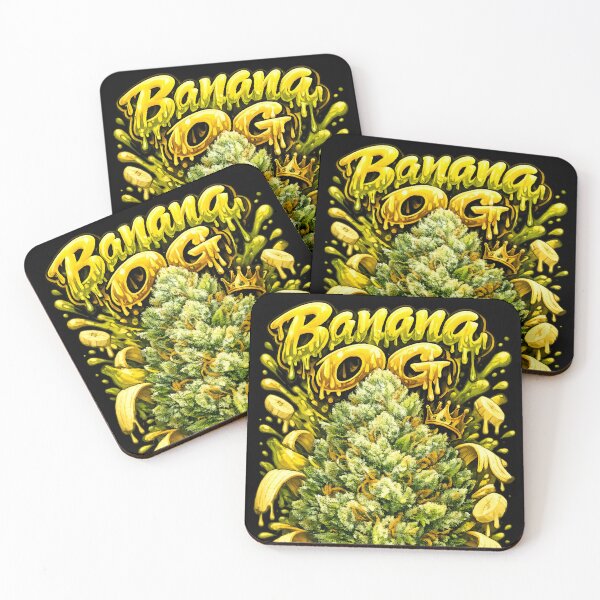Item preview, Banana OG Graffiti Print | Banana Earthy Indica Hybrid Typography | Deep Relaxing designed and sold by WAUZ.