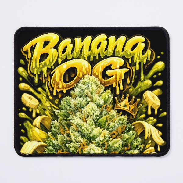 Item preview, Banana OG Graffiti Print | Banana Earthy Indica Hybrid Typography | Deep Relaxing designed and sold by WAUZ.