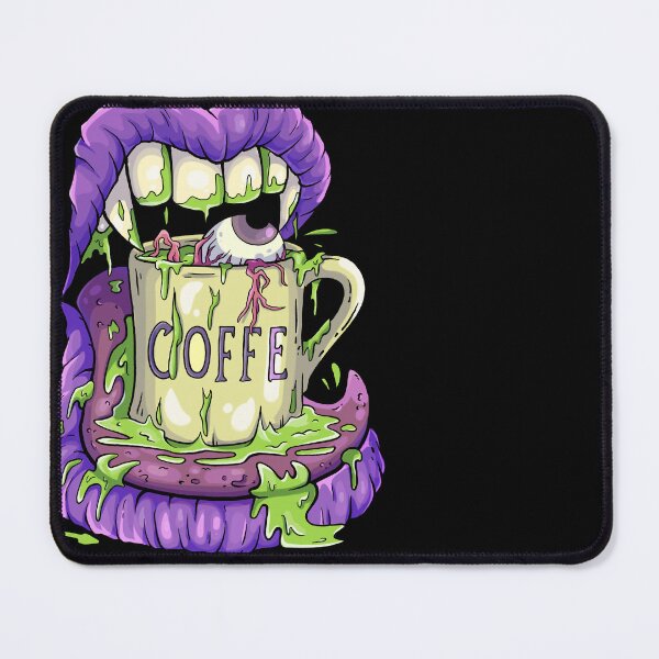 Item preview, COFFEE MONSTER | MOUTH EYES GROTESQUE ART designed and sold by Laura Bonetti.