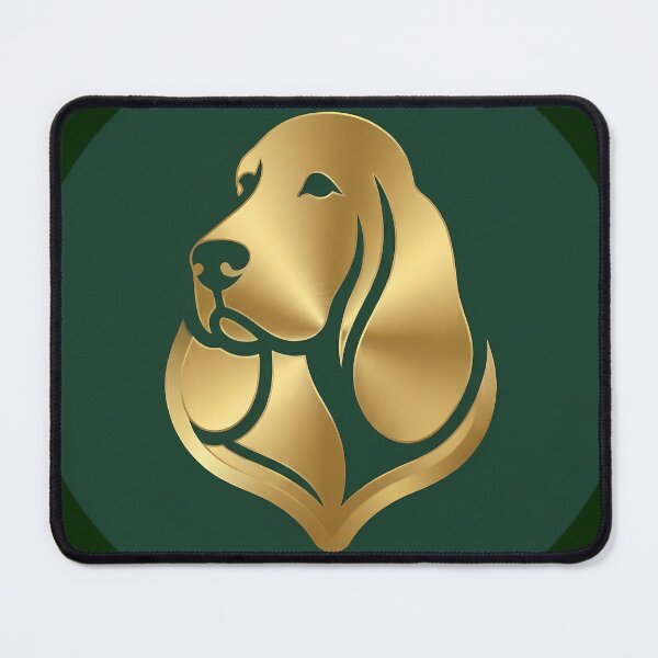 Item preview, Basset Hound Minimal Glint Art Green designed and sold by The BreedBoutique.