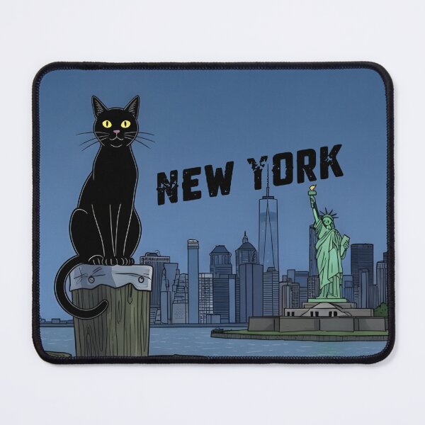 Artikelvorschau, New Yorker Nachtwächter – Ästhetische schwarze Katze Stadtkulisse entworfen und verkauft von InfinitePawBond.
