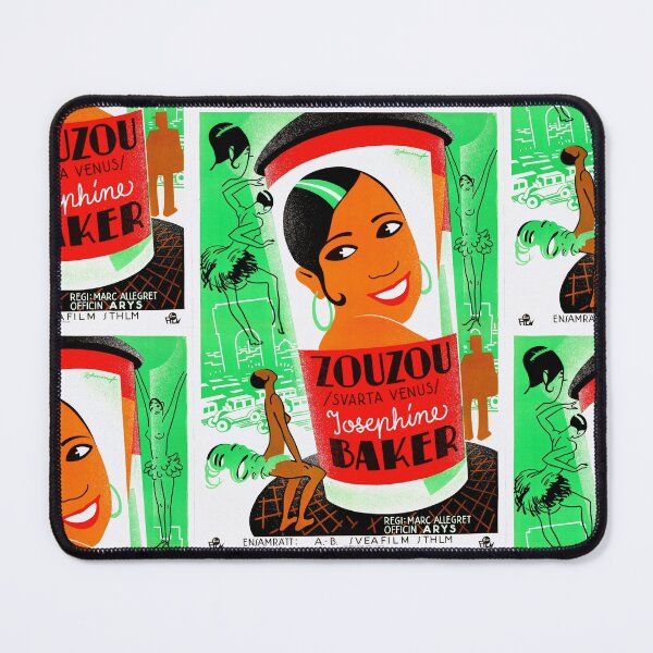 Artikelvorschau, Lebendiges Zouzou-Filmplakat von 1934 | Wandkunst im Art-Deco-Stil von Josephine Baker | Kräftige geometrische Farben und stromlinienförmiges Design entworfen und verkauft von artofuniverse.