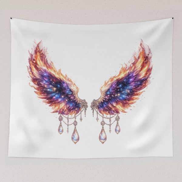 Item preview, Galaxy Angel Wings on Fire designed and sold by jgvisualarts.