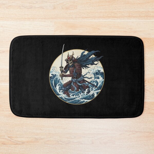 Item preview, Skeleton Samurai Wave – Japanese Warrior Circle Art designed and sold by LavinyArt.