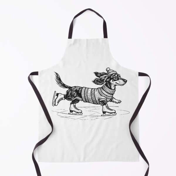 Item preview, Dachshund on Ice Skates – Cute Winter Dog designed and sold by PhokaPhokich.