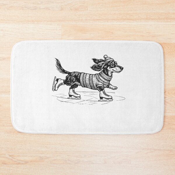 Item preview, Dachshund on Ice Skates – Cute Winter Dog designed and sold by PhokaPhokich.