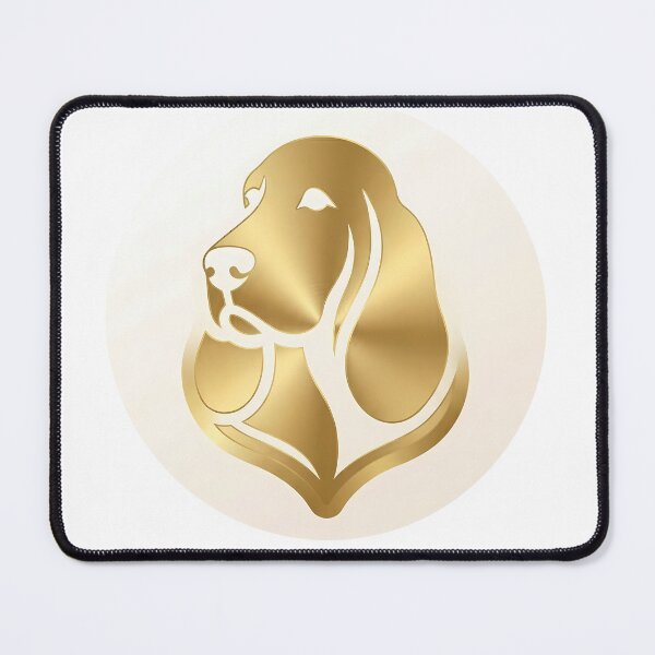 Item preview, Minimalist Basset Hound Glint Art Cloud Dancer designed and sold by The BreedBoutique.