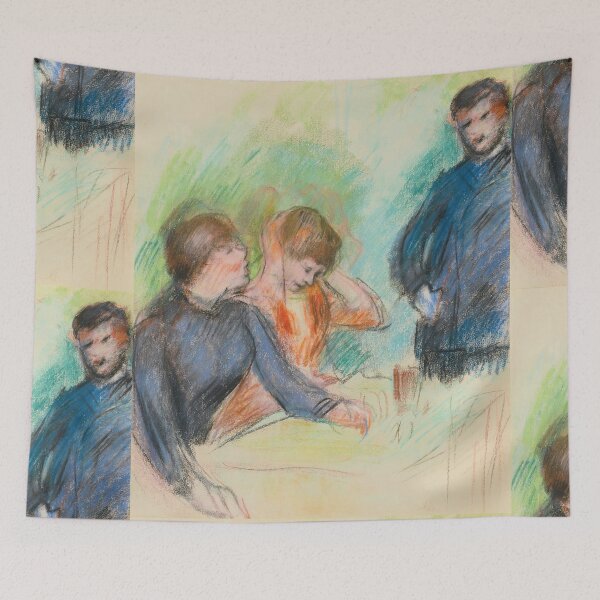 Artikelvorschau, Das Gespräch von Pierre-Auguste Renoir: Impressionistisches Kunstplakat entworfen und verkauft von artofuniverse.