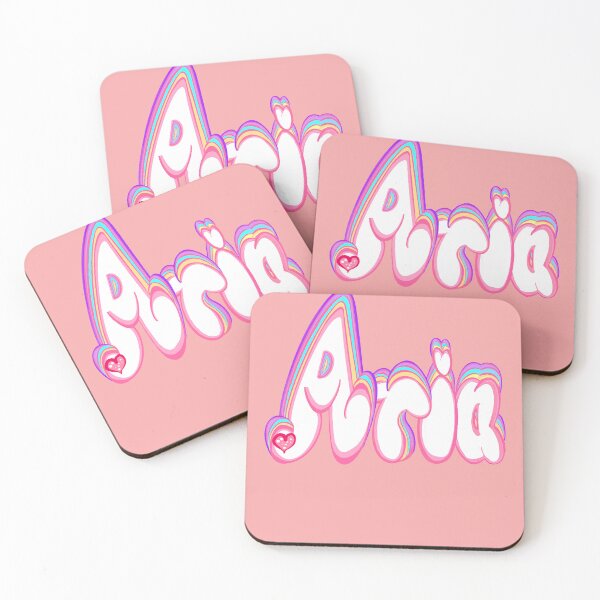 Item preview, Aria Name - personalized women and girls moniker customized with preppy white and pastel colors designed and sold by Artonmytee.