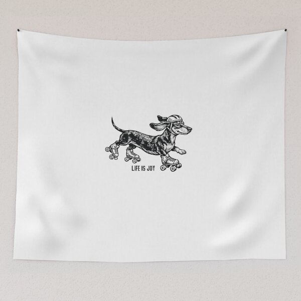 Item preview, Dachshund on Roller Skates – Life Is Joy | Skate Dogs Club designed and sold by PhokaPhokich.