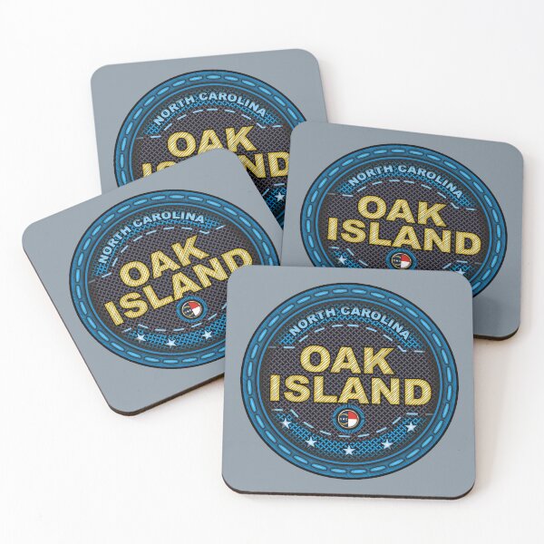 Item preview, Oak Island North Carolina stitching effect blue designed and sold by studioss76.