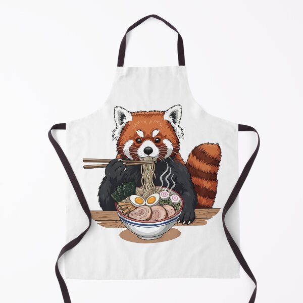 Item preview, red panda eating ramen designed and sold by Uglyandcute.