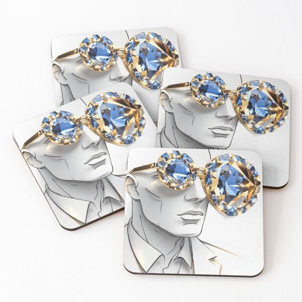 Item preview, Blue Rhinestone Statement Glasses –  designed and sold by LovelyJourney333.