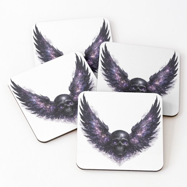 Item preview, Black Skull with Galaxy Wings designed and sold by jgvisualarts.