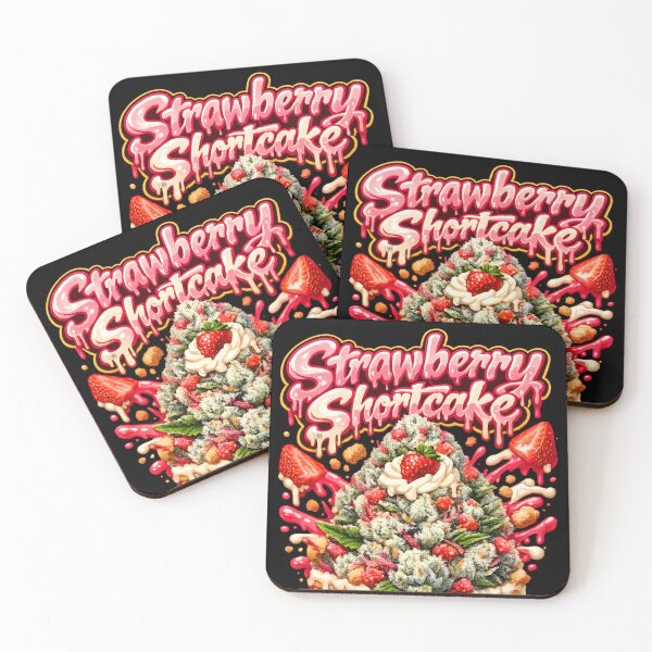 Item preview, Strawberry Shortcake Graffiti Print | Strawberry Cookie Hybrid Strain Typography | Relaxing Euphoric designed and sold by WAUZ.