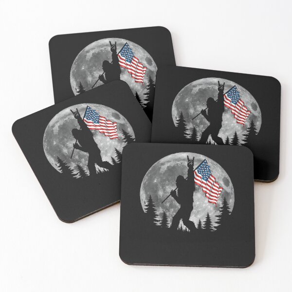 Item preview, Bigfoot American Flag Sasquatch Patriotic 4th of July designed and sold by Cheesymatiion.